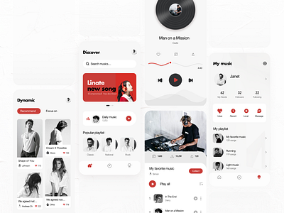 Music application design ui vector