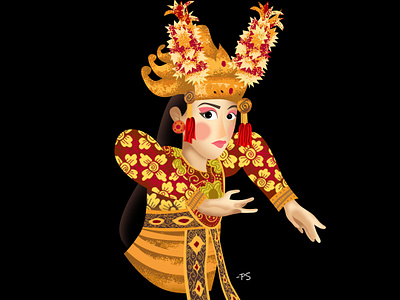Girl Bali character design design art illustration