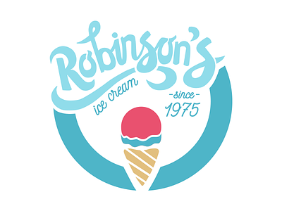 Robinson's Ice Cream branding handlettering lettering logo