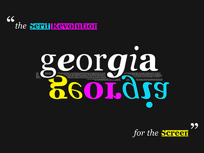 Gerogia Dark georgia poster screen serif type typeface typography