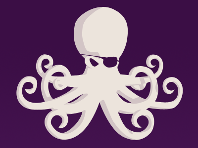 Octopirate octopus pirate poulpe purple shades