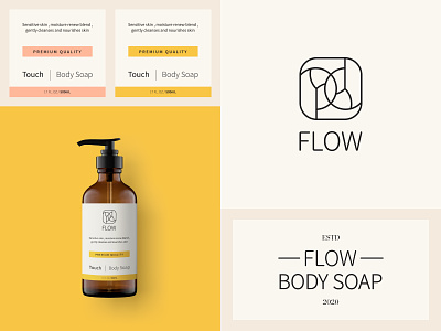 Flow Body Soap adobe adobeillustator brand brand design branding design designer icon logo logodesign