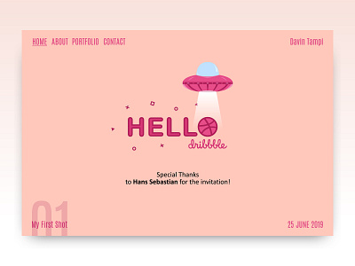 My First Shot branding debut design designer dribbble firstshot hellodribbble icon indonesia logo new player ui vector web