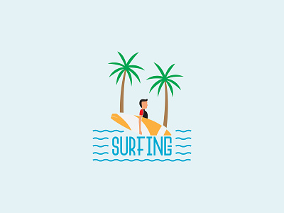 Surfing Logo adobe adobeillustator adobephotoshop art brand brand design design icon illustrator indonesia indonesia designer logo photoshop surfing vector