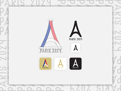 Paris 2024 ( Unofficial Logo ) adobe adobeillustator brand branding design designer icon logo typography ui vector