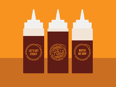 Kikis Syrup Bottles brand branding design illustration