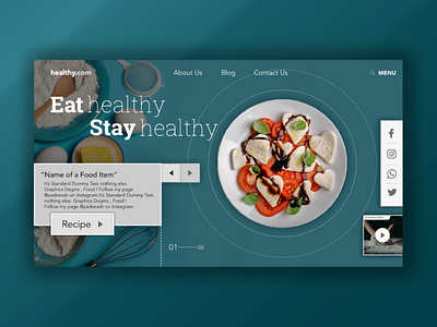 Another Graphics Design of Food/Recipe Page concept design designer graphics ui ux visual web web designing