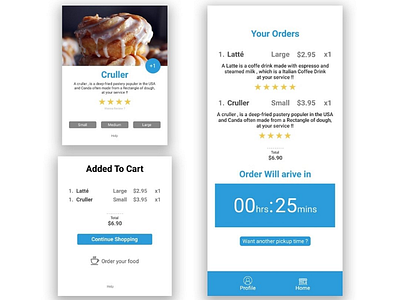 2nd page of Food ordering app. app concept design designer graphics mock up website