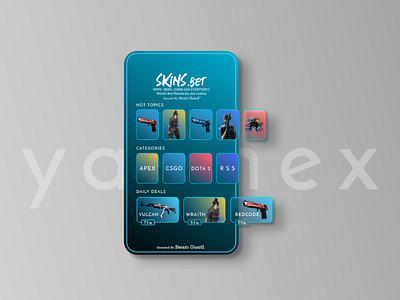 Skins.Bet for gamers android app app making blue concept easy figma following graphics ios sketch trending ui ux