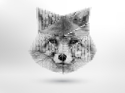 Fox project design fox illustration mosaic vector