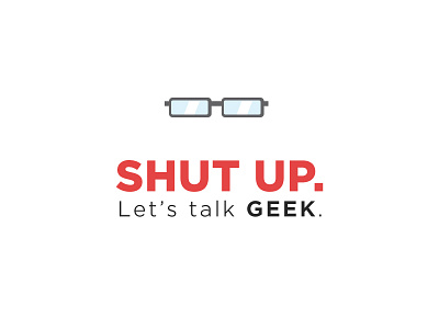 Let's Talk Geek. gamer geek iconography illustration logo nerd text typography