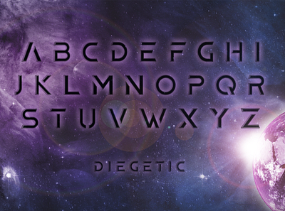 Diegetic: A science fiction font design font movie science fiction scifi typeface design typography