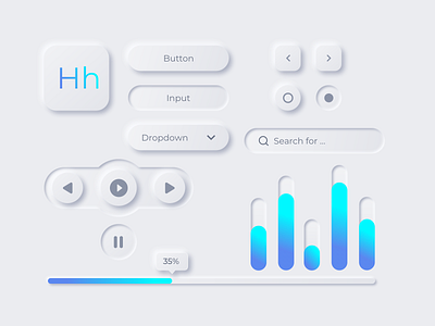 Neumorph ui elements ui elements uidesign uiux