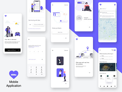 CAB Booking App branding design app illustration illustration art mobile app design ui ui design ui elements uiux vector