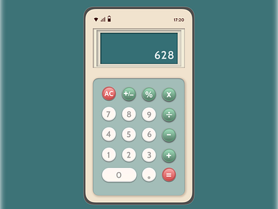 Daily UI--Calculator 100daychallenge design retro design