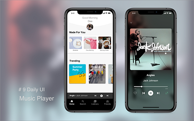 #9 Daily UI--Music Player 100daychallenge dailyui