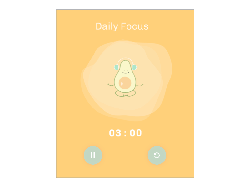 Daily UI--Countdown Timer 100daychallenge countdown dailyui illustration meditation timer ui animation
