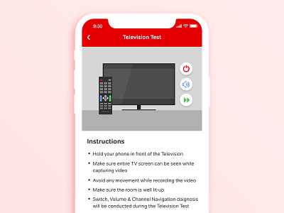 Television Test Screen Design app branding buttons channel clean daily ui design diagnosis interface layout phone remote screen switch television test ui ux vector volume