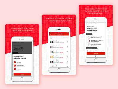 App Store Screenshots for Vodafone Forever app app store apple branding clean daily ui design ios iphone layout mimimal mobile reviews screens screenshots store ui