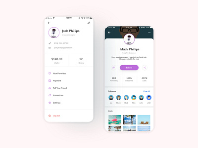 Social media app design concept