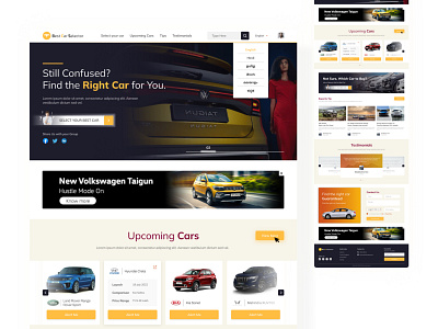 Best Car Selector website design app design branding design illustration logo ui ui ux design uidesign ux vector website design