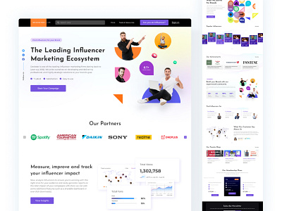 Influencer Marketing System Website Design