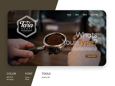Landing Page for Tara Ngopi design ui ui design web