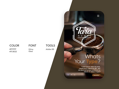 Landing Page Mobile Version for Tara Ngopi design ui ui design web