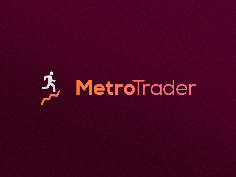 MetroTrader aqua currency icon logo m market steps stock sunset teal trading urban