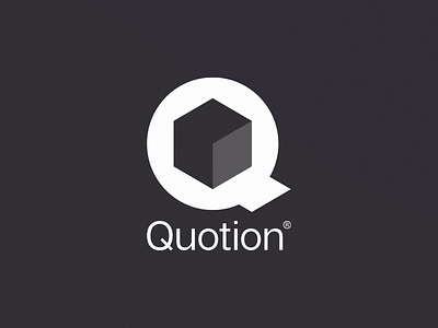 Quotion Logo cube hexagon isometric it logo