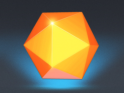 Icosahedron geometry gold icon icosahedron polydodecahedrogagonon polygon shape shiny