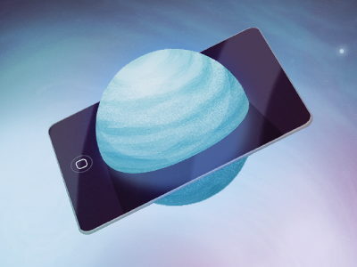 iPlanet astronomy blue illustration ipad iphone ipod saturn tablet