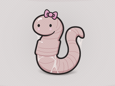 Hello Worm bow clitellum mucus makes everything better pink slimy why worm