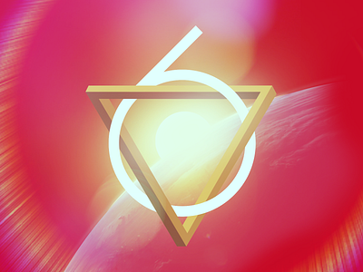 Trifecta6 6 earth halo impossible object lens flare red six space triangle