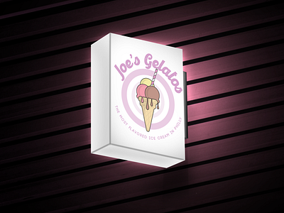 Joe's Gelatos branding design flavors food gelato ice cream icecream icon logo