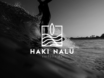 Haki Nalu Surfboards black branding design icon illustrator logo logo design logodesign ocean sea surf surfing typography vector wave