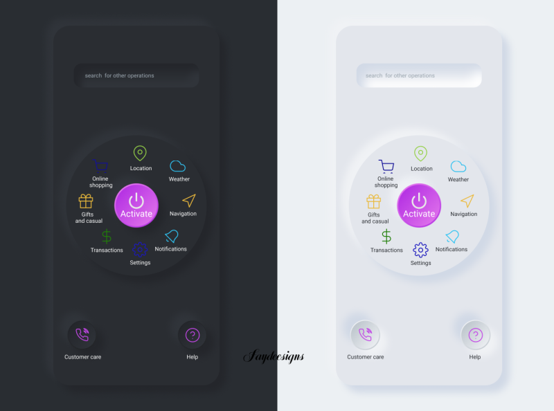 neumorphism dark and light theme by Faidat Akinwale on Dribbble