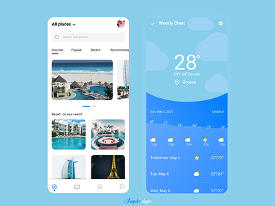 Weather Track Ui app uiux
