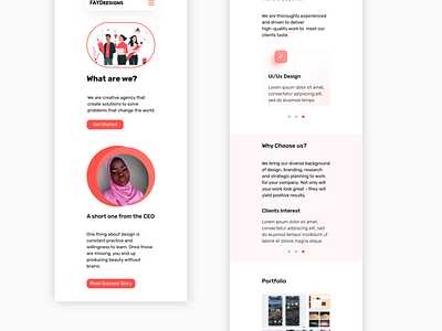 Faydeesigns landing page