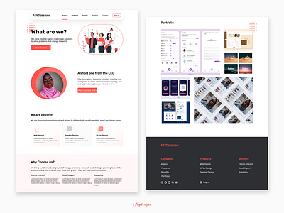 Faydeesigns landing page