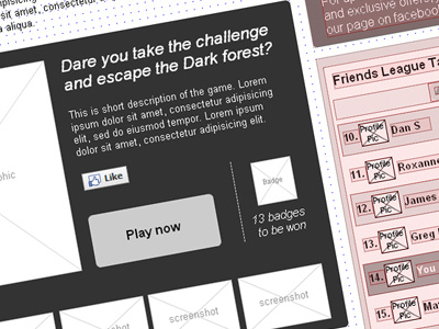 Play the game ia interface ux web design