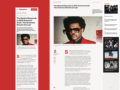 Rolling Stone Magazine Redesign Concept design interface magazine news redesign ui ui design ux ux design website