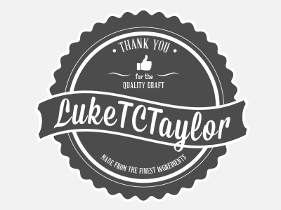 Thank You shot to LukeTCTaylor luketctaylor shot thank you
