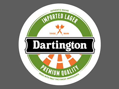 Dartington Beer Mat art direction beer beer mat branding dartington lager logo prop tv advert