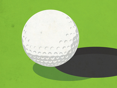 Hole in One ball golf illustration