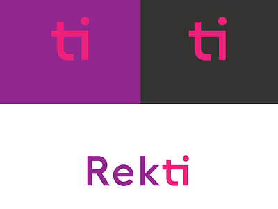 Rekti wordmark logo design awesome creative graphic lettermark logo wordmark
