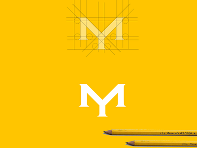 YM monogram logo design