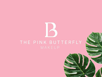 Pink butterfly™ makeup art creative design dribbble dribbblers graphic illustrator inspiration logo makeup monogram pb pbmonogram
