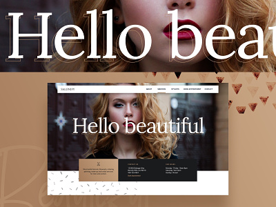 Salon beauty style frame typography ui ui ux