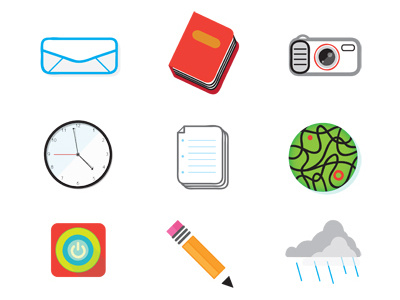 Daily Icons colorful design graphics icons illustrations illustrator visual